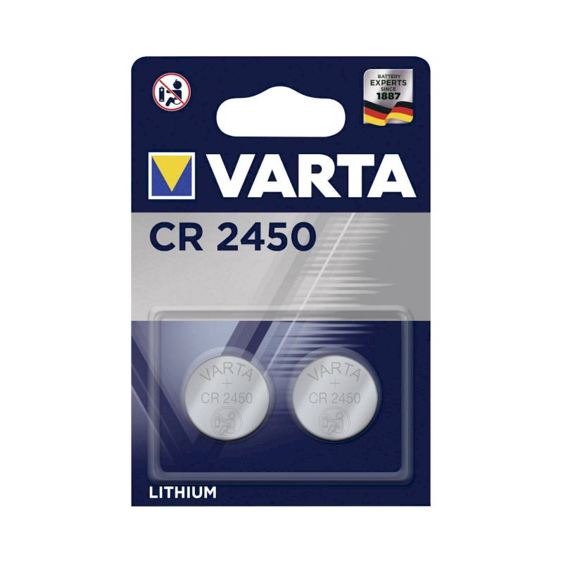 PILE BOUTON LITHIUM 3V CR 2450 LOT DE 2