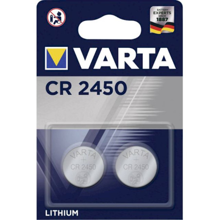 PILE BOUTON LITHIUM 3V CR 2450 LOT DE 2
