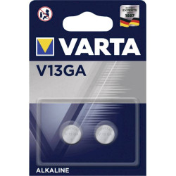 PILE BOUTON ELECTRONIQUE ALCALINE LR44 V13GA BLISTER DE 2