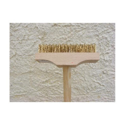 BROSSE A DEMOUSSER METALLIQUE KLINKER AVEC MANCHE BOIS 1.40M