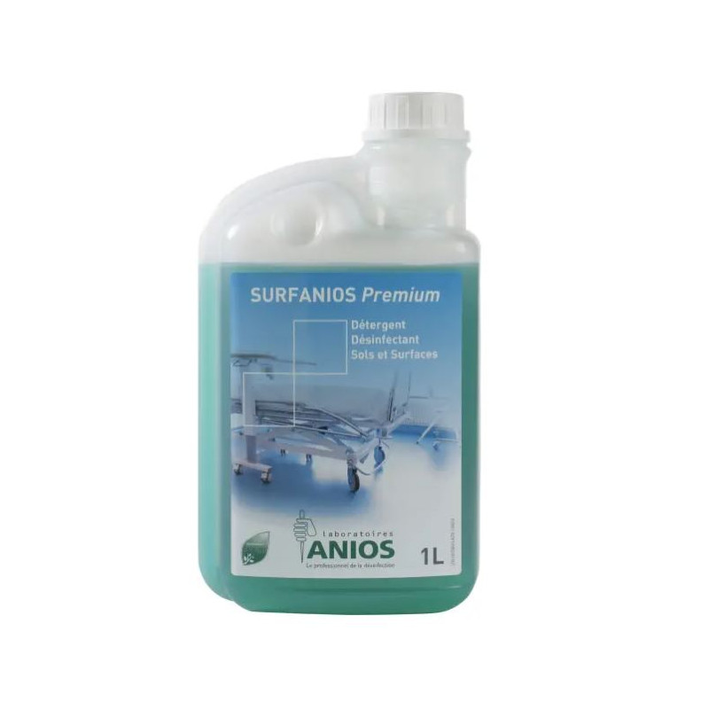 SURFANIOS PREMIUM DETERGENT DESINFECTANT CONCENTRE SOLS ET SURFACES ANIOS FLACON DOSEUR DE 1L
