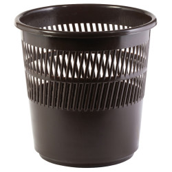 CORBEILLE A PAPIER AJOUREE GRIS ANTHRACITE 14L 