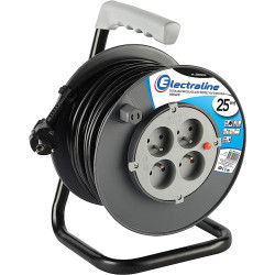 RALLONGE ELECTRIQUE ENROULEUR 25M 4 PRISES 16A 3G1.5MM