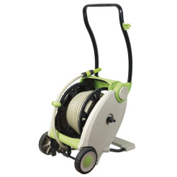 DEVIDOIR TUYAU D'ARROSAGE AUTOMATIQUE A PEDALE 40M SUR ROUES ACQUAFOOT RIBIMEX - AF