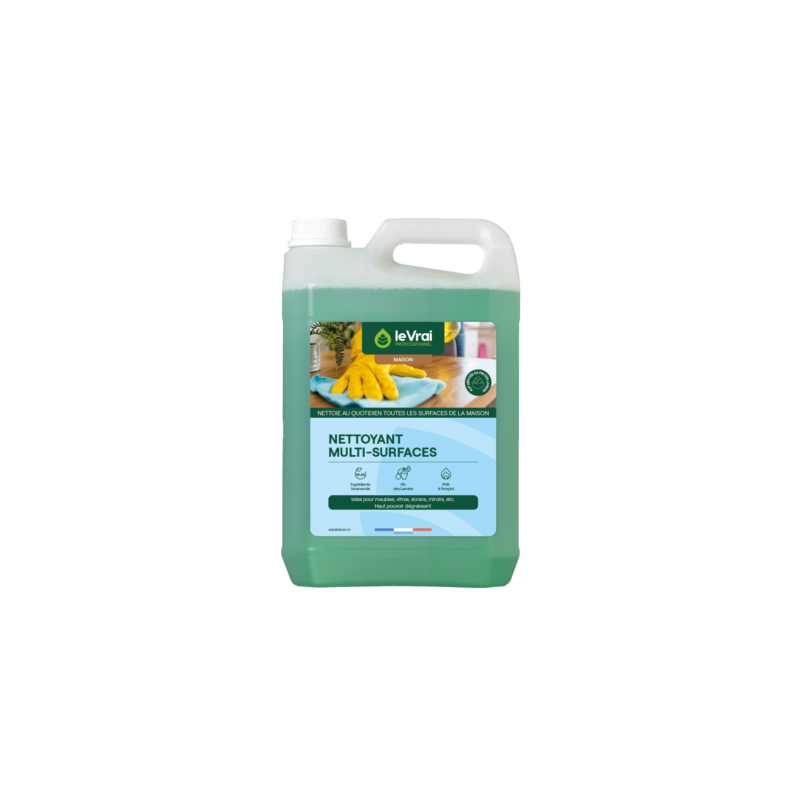 LVP NETTOYANT DEGRAISSANT VITRES ET MULTI-SURFACES PH : 10 / 11 (4607) BIDON DE 5L 