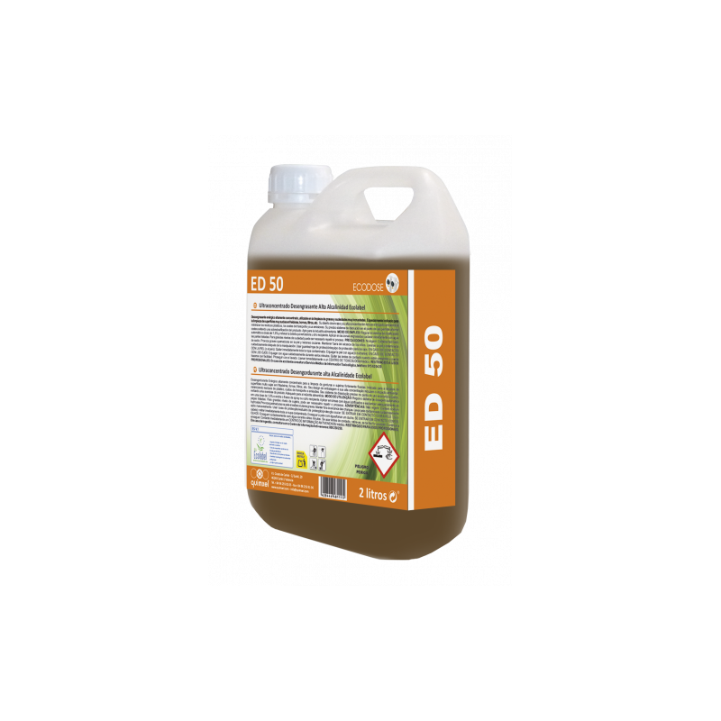 RD50 DEGRAISSANT ULTRA CONCENTRE CUISINE POUR SYSTEME DE DILUTION PH:13 QUIMXEL BIDON DE 2L