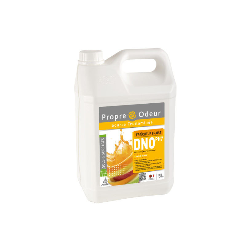 DNO DETERGENT ODORANT SOLS PROTEGES PH:7 PARFUM FRAISE BIDON DE 5L 