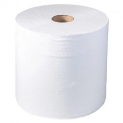BOBINE 1000F 300M 30X22CM 2PLIS OUATE LISSE BLANCHE GLOBAL HYGIENE (GBM198LWZ)-LOT DE 2