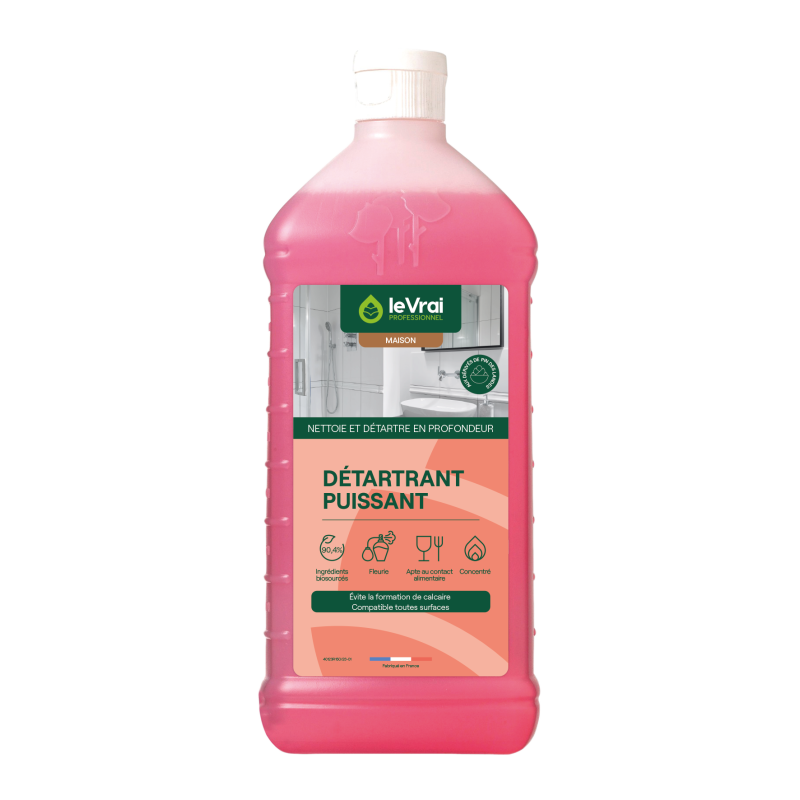 LVP DETARTRANT PUISSANT CONCENTRE POUR SANITAIRES PH : 0,5 / 1,5 (4531) FLACON DE 1L