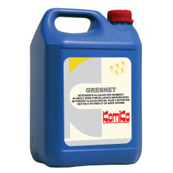 KEMIKA GRESNET DETERGENT ALCALIN SPECIAL POUR L'ENTRETIEN DES SOLS GRES CERAME PH: 12 ± 0.2 BIDON DE 5L
