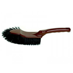 BALAYETTE DEMI TETE SOIE NOIRE DESSUS TECK (319) 34CM