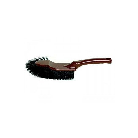 BALAYETTE DEMI TETE SOIE NOIRE DESSUS TECK (319) 34CM