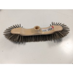BALAI DEMI TETE A VIS 38CM Ø24 SOIE DE CHINE GRISE INTERIEUR
