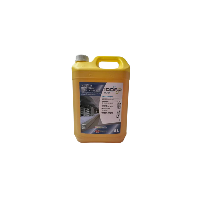 IDOS DD-SF DETERGENT DESINFECTANT CONCENTRE VIRUCIDE SOLS ET SURFACES CORONAVIRUS 5L