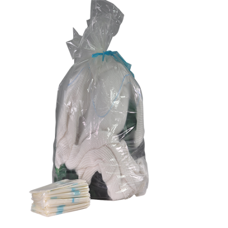 SACS HYDROSOLUBLES 100% TRANSPARENTS EAU CHAUDE 660X840MM SACHET DE 25 SACS