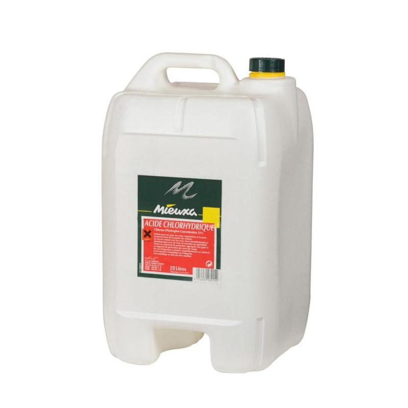 ACIDE CHLORHYDRIQUE DETARTRANT ET DEBOUCHANT 33% MIEUXA 20L