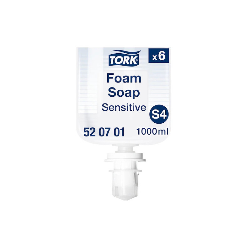 TORK SAVON MOUSSE EXTRA DOUX SYSTEME S4 CARTON DE 6