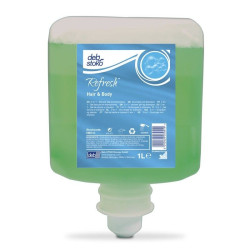 ESTESOL HAIR & BODY GEL DOUCHE CHEVEUX CORPS DEB SCJOHNSON CARTON DE 6 RECHARGE 1L - HAB1L ECOLABEL