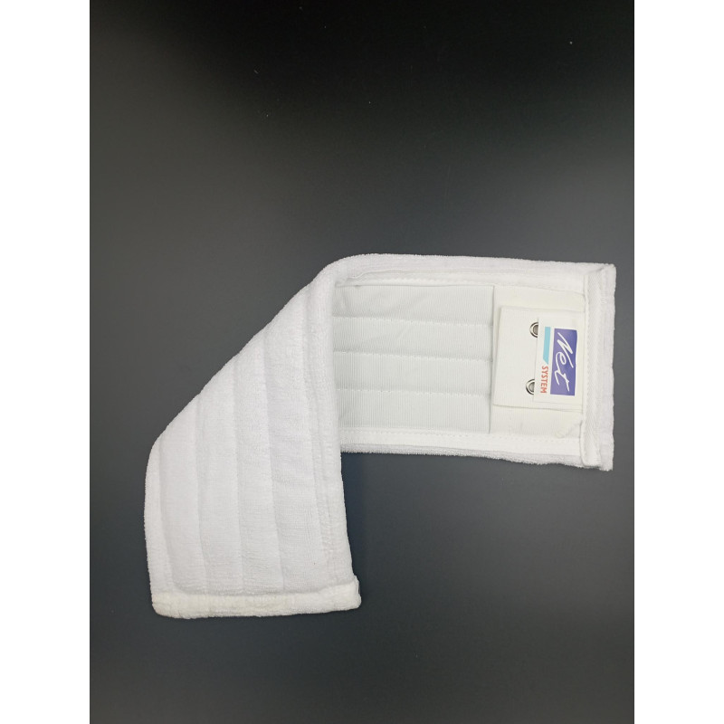BANDEAU MICROFIBRE POCHES/LANGUETTES NET SYSTEM BLANC 40CM (PAD K230950)