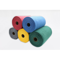 BOBINE D'ESSUYAGE MICROFIBRE TRICOT FIRST BLEU 75 FORMATS DE 30X30 (181/B) UNE BOBINE