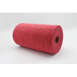BOBINE D'ESSUYAGE MICROFIBRE TRICOT FIRST ROUGE 75 FORMATS DE 30X30 (181/R) UNE BOBINE