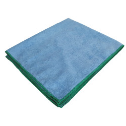 SERPILLERE MICROFIBRE PREMIUM BLEUE CARREE 300G/M² 60X70CM LOT DE 5
