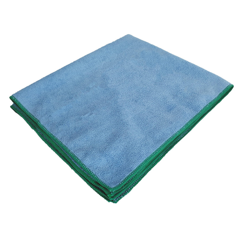 SERPILLERE MICROFIBRE PREMIUM BLEUE CARREE 300G/M² 60X70CM LOT DE 5