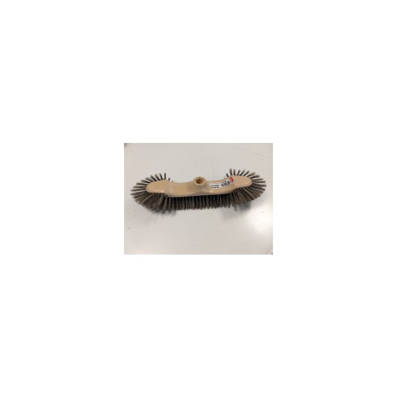 BALAI DEMI TETE A VIS 38CM Ø24 SOIE DE CHINE GRISE INTERIEUR