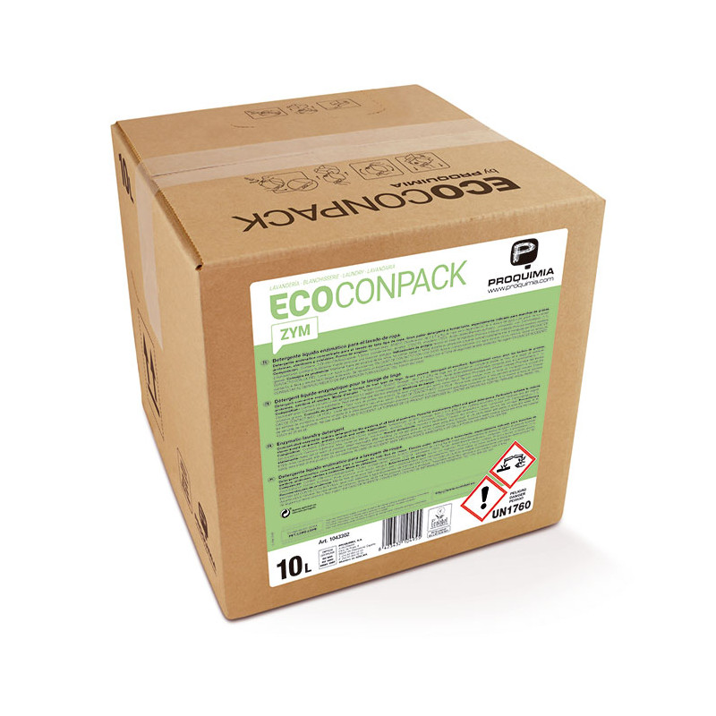 ECOCONPACK ZYM LESSIVE ENZYMATIQUE NEUTRE TRES CONCENTREE ECOLABEL PH PURE: 7,50 ± 0,25. 10L
