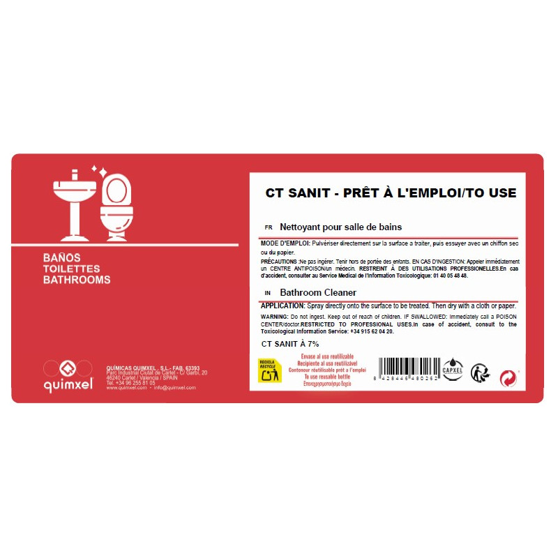 ETIQUETTE CAPXEL CT SANIT 50ML 
