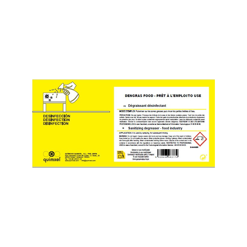 ETIQUETTE CAPXEL CT DENGRAS FOOD 50ML 