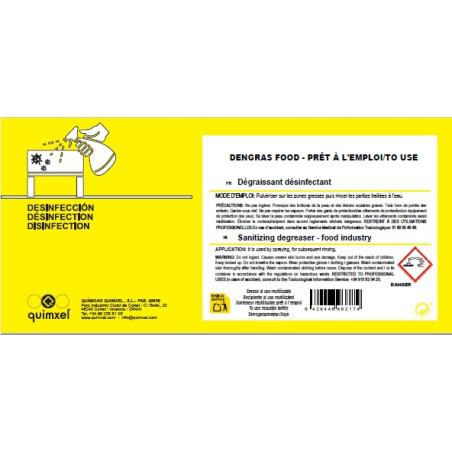 ETIQUETTE CAPXEL CT DENGRAS FOOD 50ML 