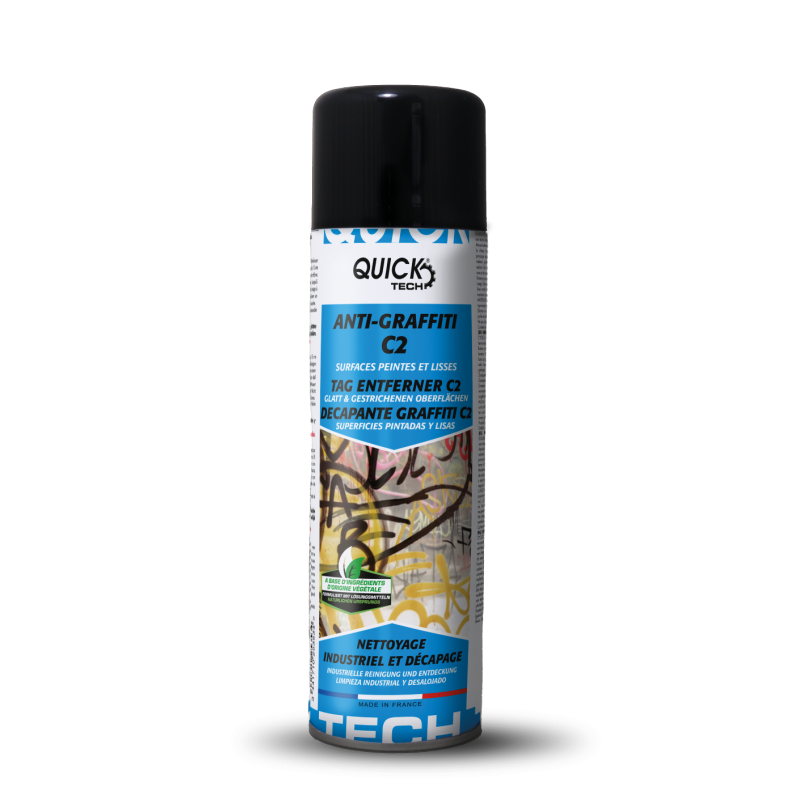 ANTI GRAFFITI C2 DECAPANT PEINTURES ENCRES ET VERNIS QUICK TECH AEROSOL DE 500ML