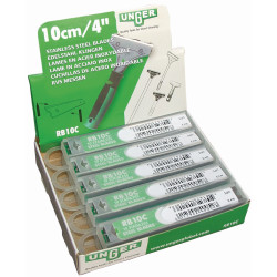 LAME GRATTOIR 10CM POUR SH000-SH250 BOITE DE 10 LAMES UNGER (RB100) 