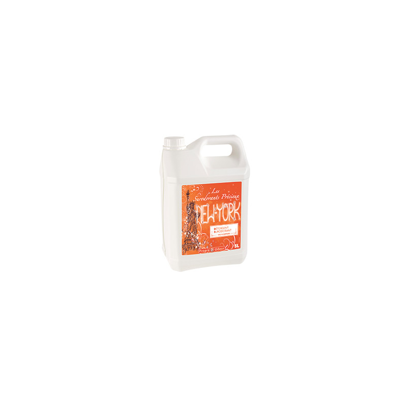 DS5 DETERGENT SURODORANT PRECIEUX SOLS ET SURFACES PH:7 PROPRE ODEUR PARFUM NEW YORK BIDON DE 5L