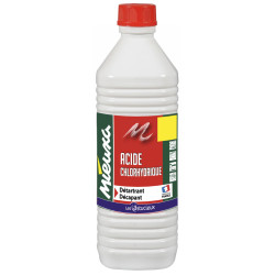 ACIDE CHLORHYDRIQUE DETARTRANT ET DECAPANT 23% MIEUXA FLACON DE 1L