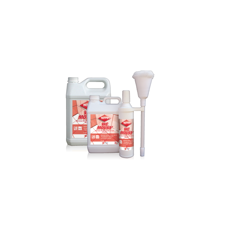 NOVO WC MOUSSE DETARTRANT DESINFECTANT BACTERICIDE PUISSANT PH :   1 BIDON DE 5L