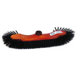 BALAI DEMI TETE A VIS 38CM Ø24 SOIE DE CHINE NOIRE INTERIEUR (236)