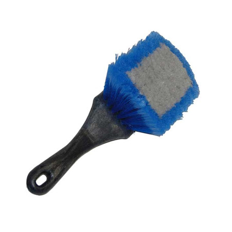 BROSSE DE LAVAGE JANTES MANCHE COURT BLEU
