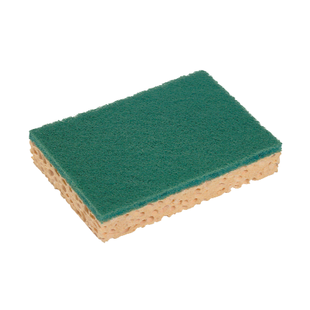 EPONGE DOUBLE FACE VERT/BLOND 100% VEGETAL 130X84X28 SPONREX 74 LOT DE 10
