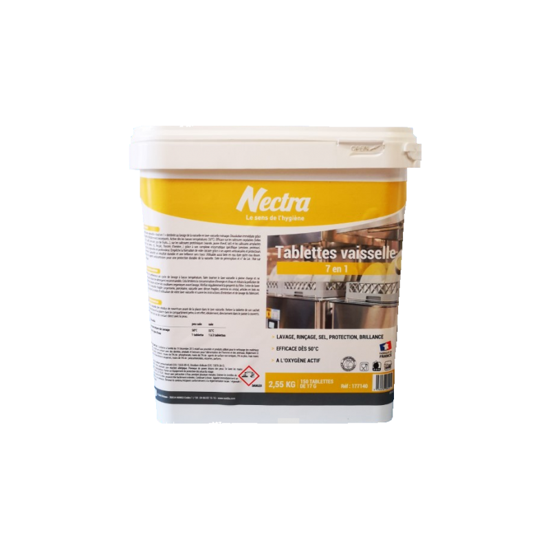 PASTILLES LAVE VAISSELLE 7 EN 1 ESSENTIEL 150 PASTILLES - SEAU 2.5KG 