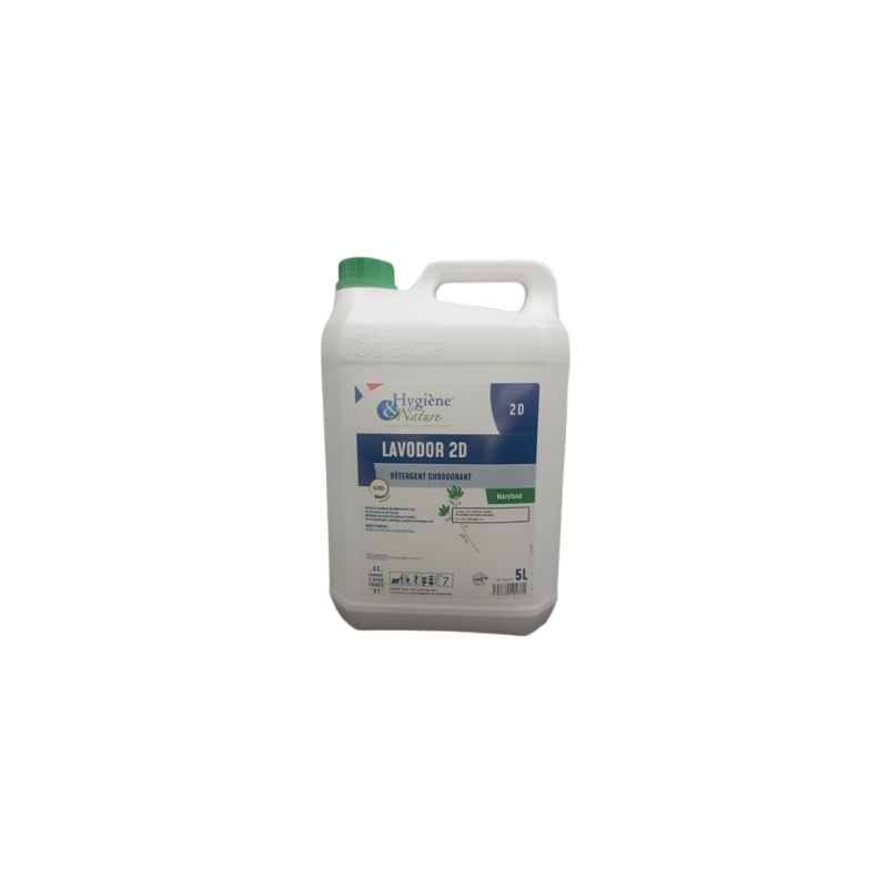 LAVODOR 2D DETERGENT SURODORANT REMANENT SOLS ET SURFACES PH:7 PARFUM MARYLAND BIDON DE 5L