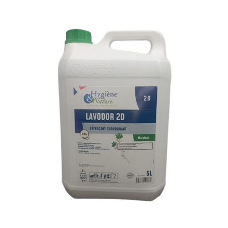LAVODOR 2D DETERGENT SURODORANT REMANENT SOLS ET SURFACES PH:7 PARFUM MARYLAND BIDON DE 5L