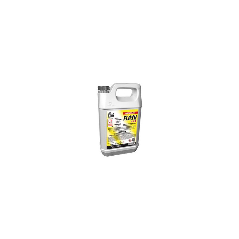 FLASH'NET DEGRAISSANT SURPUISSANT HACCP TOUTES SURFACES PH13 KING BIDON DE 5L