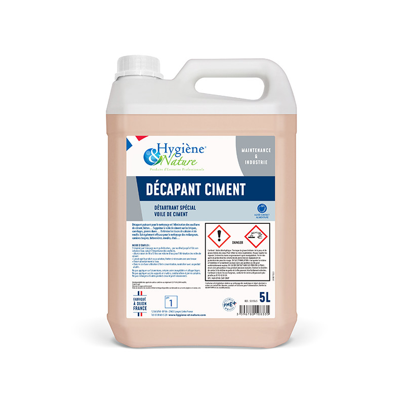 DECAPANT CIMENT HYGIENE&NATURE DETARTRANT DESINCRUSTANT ACIDE BIDON DE 5L
