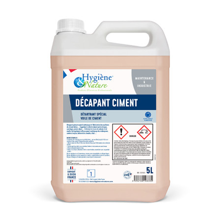 DECAPANT CIMENT HYGIENE&NATURE DETARTRANT DESINCRUSTANT ACIDE BIDON DE 5L