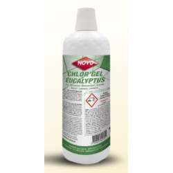 NOVO CHLOR'GEL JAVEL NETTOYANT DEGRAISSANT SURFACES LAVABLES PH : 12,5 PARFUM EUCALYPTUS FLACON DE 1L