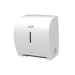 DISTRIBUTEUR ESSUIE MAINS AUTOCUT BLANC MANUEL LOGO PRODHYGE CLAR