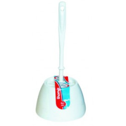 COMBINE BROSSE WC BLANC COMPLET HACCP (BROSSE BOULE+POT) (360) HAUT.370MM DIAM.145MM