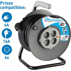 RALLONGE ELECTRIQUE ENROULEUR 40M